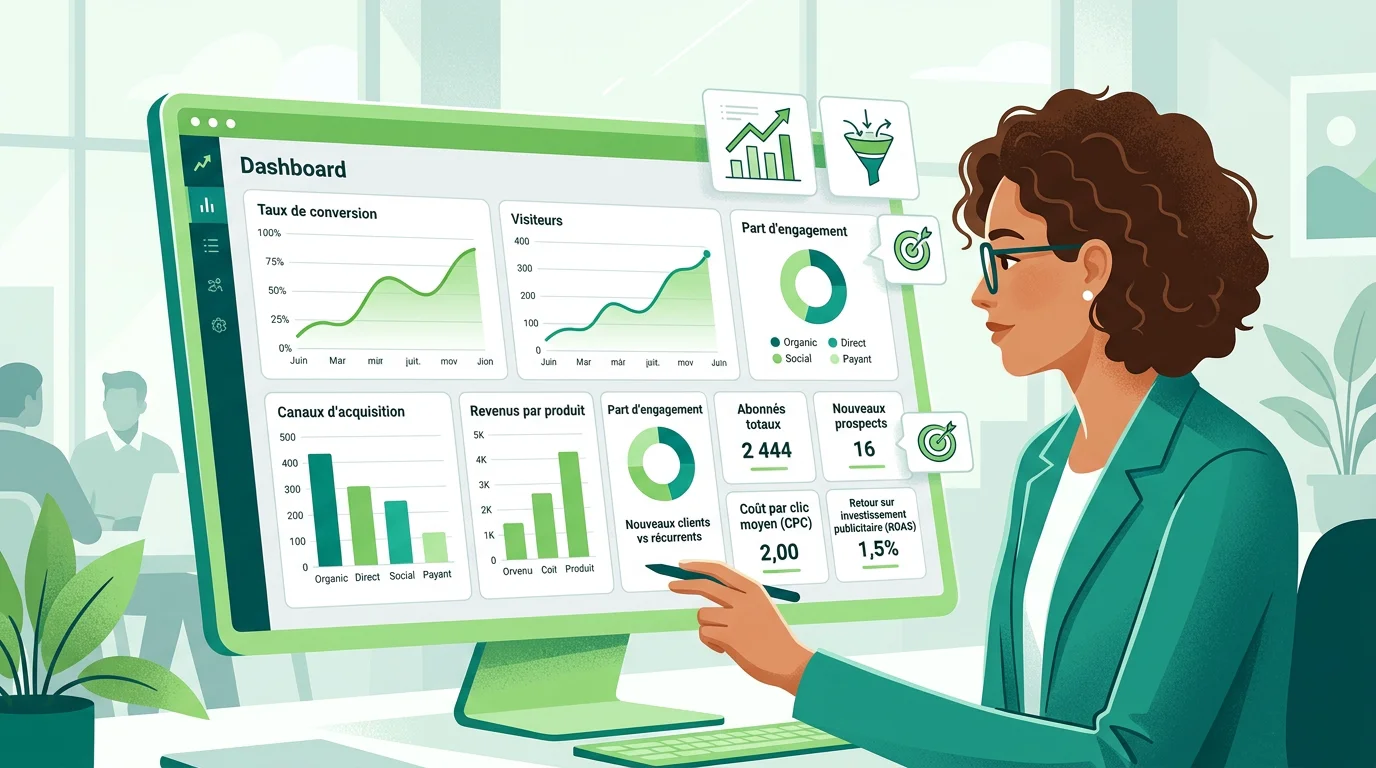 Tableau de bord d'optimisation d'un entonnoir de conversion