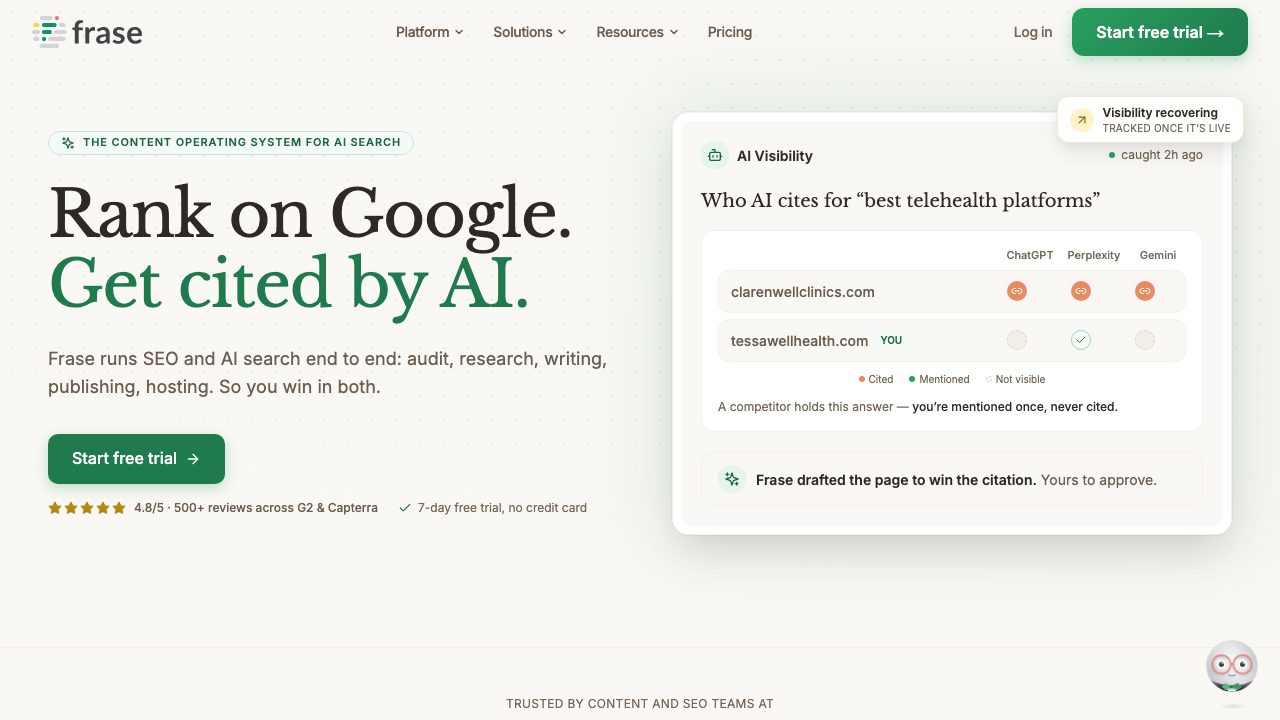 Frase, content operating system pour la recherche IA