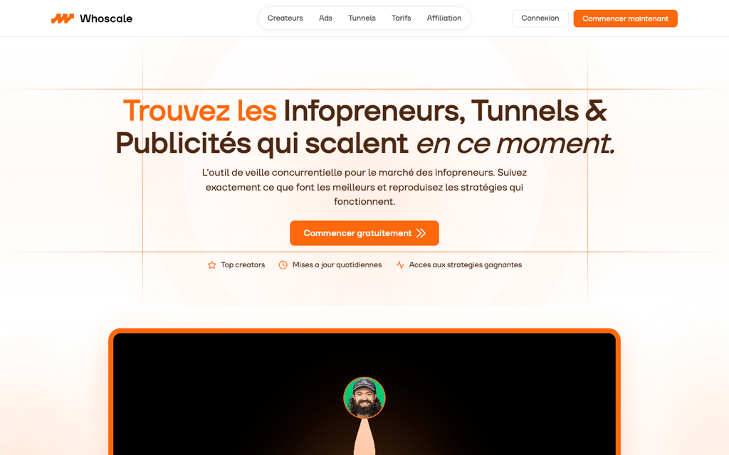 Page d’accueil de Whoscale