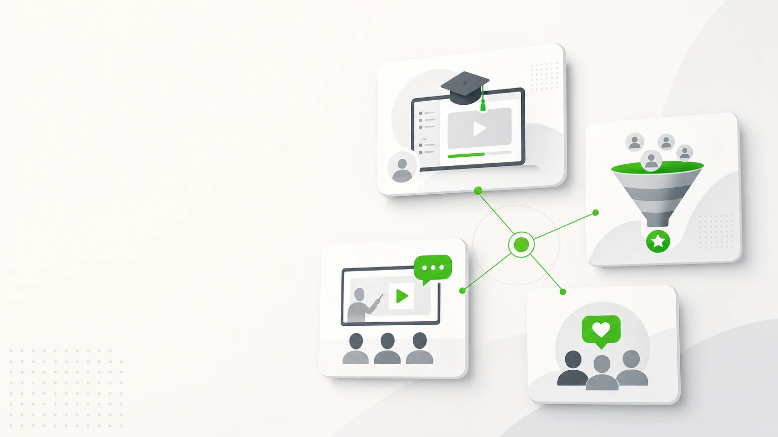 Illustration éditoriale de plusieurs plateformes numériques comparées pour vendre une formation en ligne