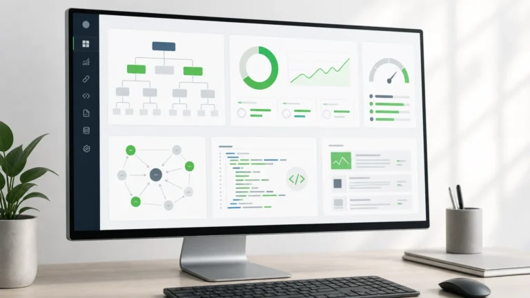 Illustration d’un audit SEO avec analyse technique, contenus et performances d’un site web